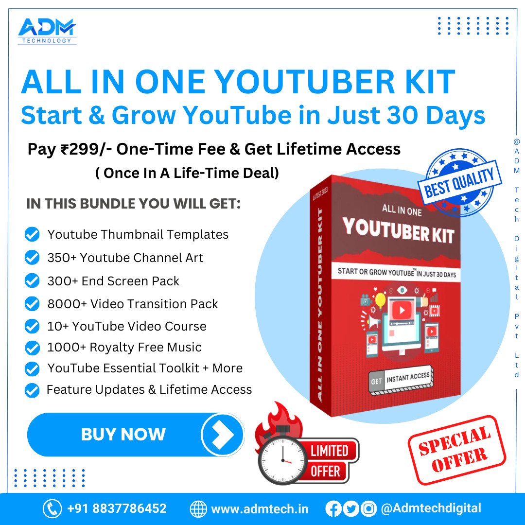 All in One Youtube Kit Start & Growth Toolkit 1 All in One Youtube Start & Growth Toolkit