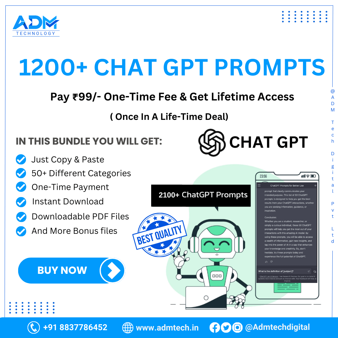 1200+ Premium ChatGPT Prompts +The Ultimate ChatGPT Guide Bundle 1 1200+ Premium ChatGPT Prompts +The Ultimate ChatGPT Guide Bundle