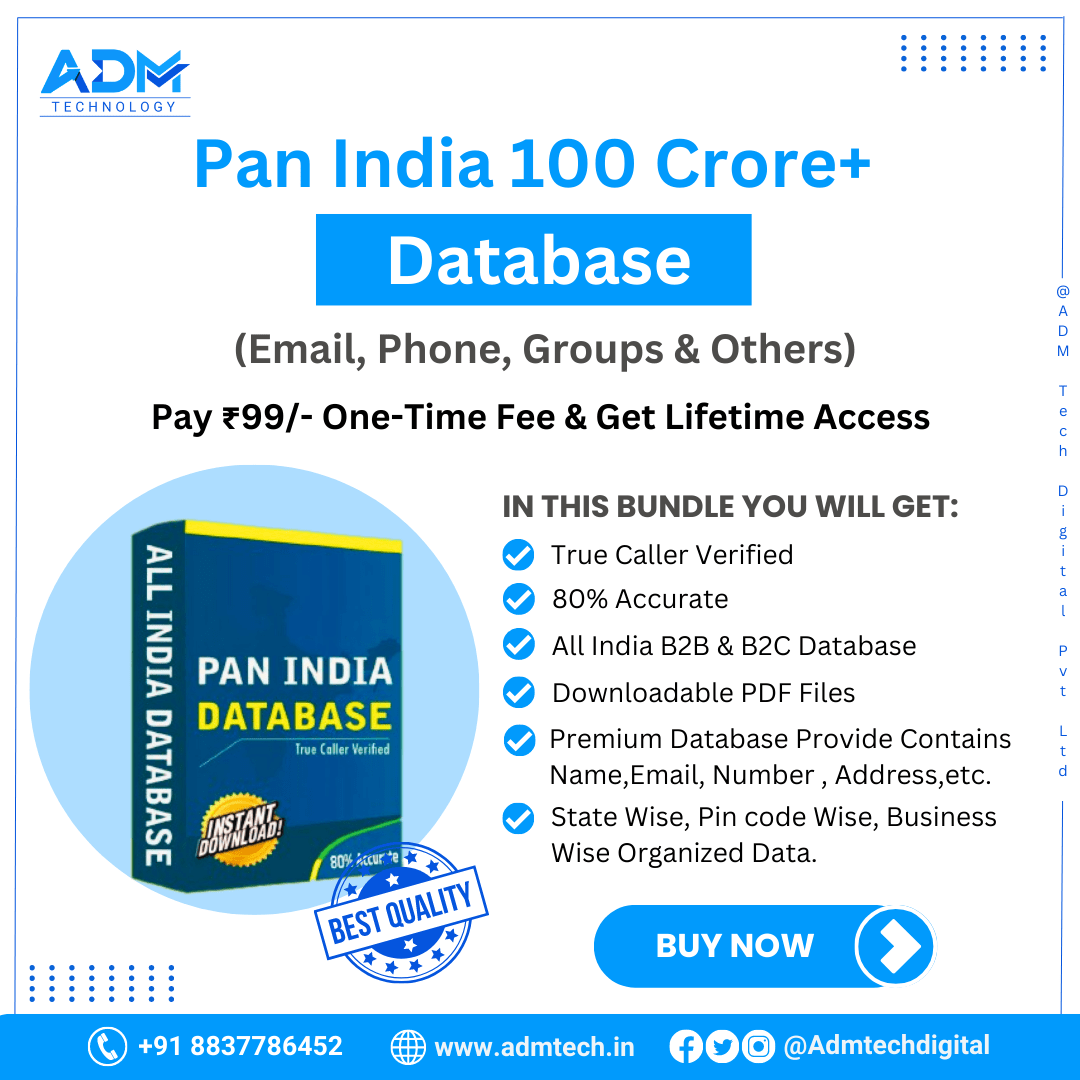 Pan India 100 Crore+ Database 1 pan india 100 crore+ database