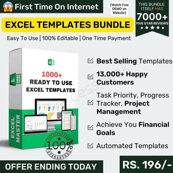 1000+ Excel Template Bundle: Ready to use 1 1000+ Excel Template Bundle: Ready to use