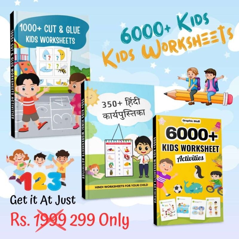 All In One 6000+ Kids Activities Worksheets (Printable)