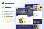 Brighto – Cleaning Service Company Elementor Pro Template Kit - Brighto is an Elementor Pro Template Kit for Cleaning Services website. This template kit will help you to create any website related to cleaning services website such as home cleaning, laundry, cleaning service, home maid,