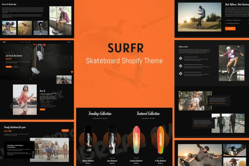 Surfr - Skateboard Single Product Shopify Theme