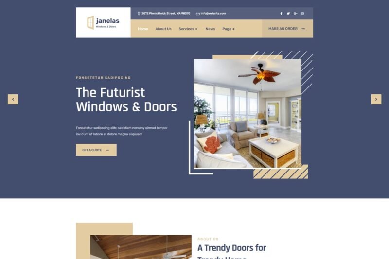 Janelas – Windows & Doors Services Elementor Template KitJanelas – Windows & Doors Services Elementor Template Kit