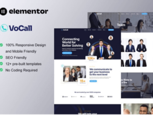 VoCall - Call Center & Telemarketing Elementor Template Kit