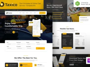 Taxico – Taxi Company & Online Cab Service Elementor Template Kit