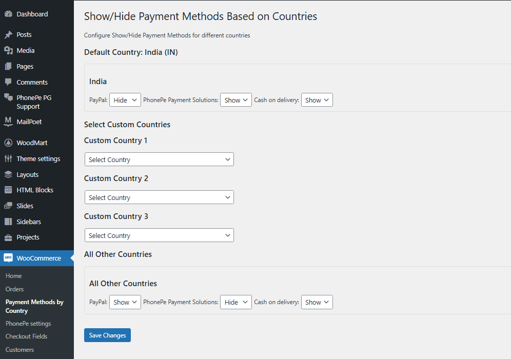 Show/Hide Payment Methods based on countries Plugin By Wpstore.co.in 2 Show/Hide Payment Methods based on countries woocommurce Plugin By ADMTech Digital Solutions