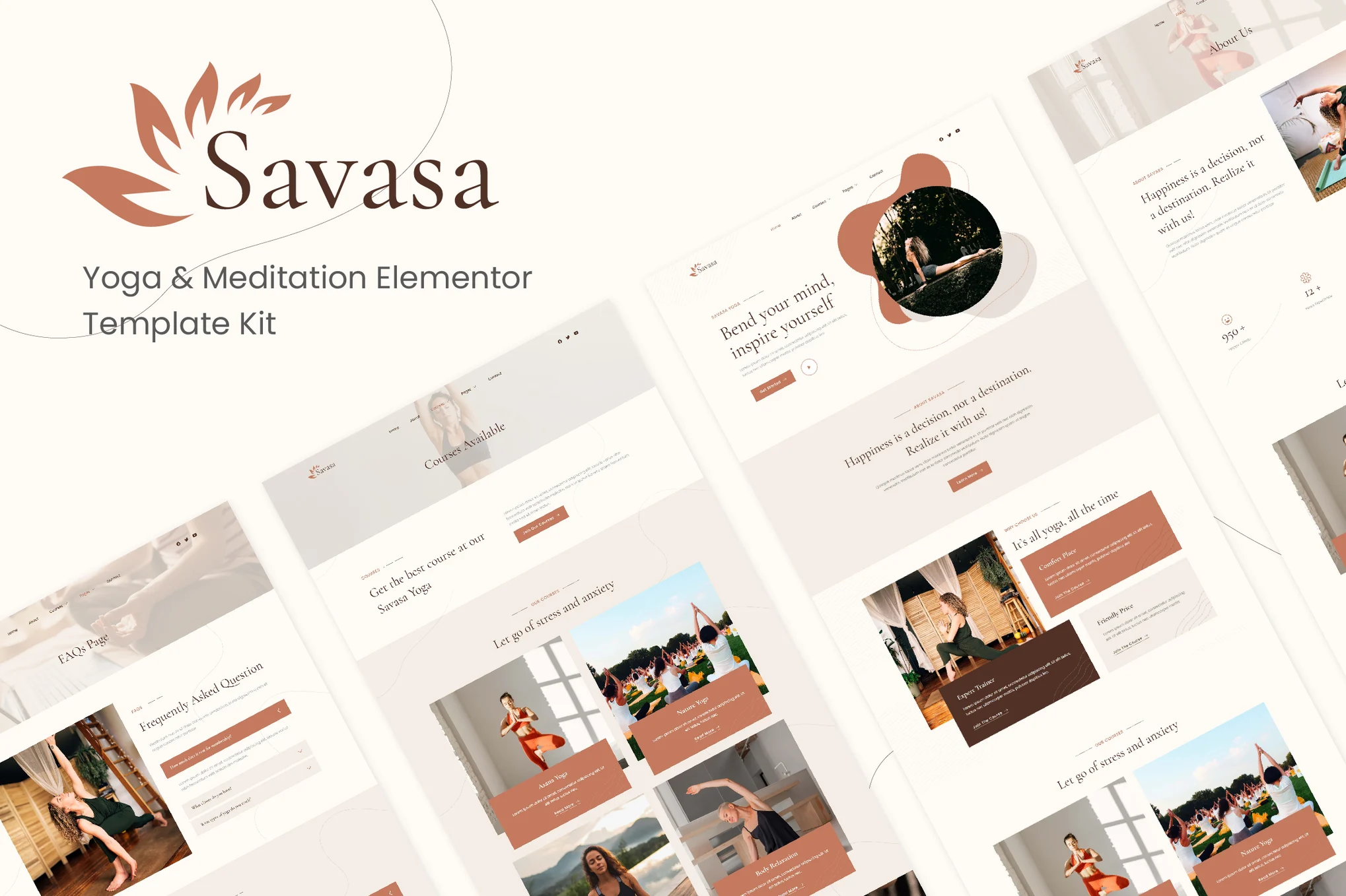 Yoga & Meditation Elementor Template Kit 1 Savasa - Yoga & Meditation Elementor Template Kit