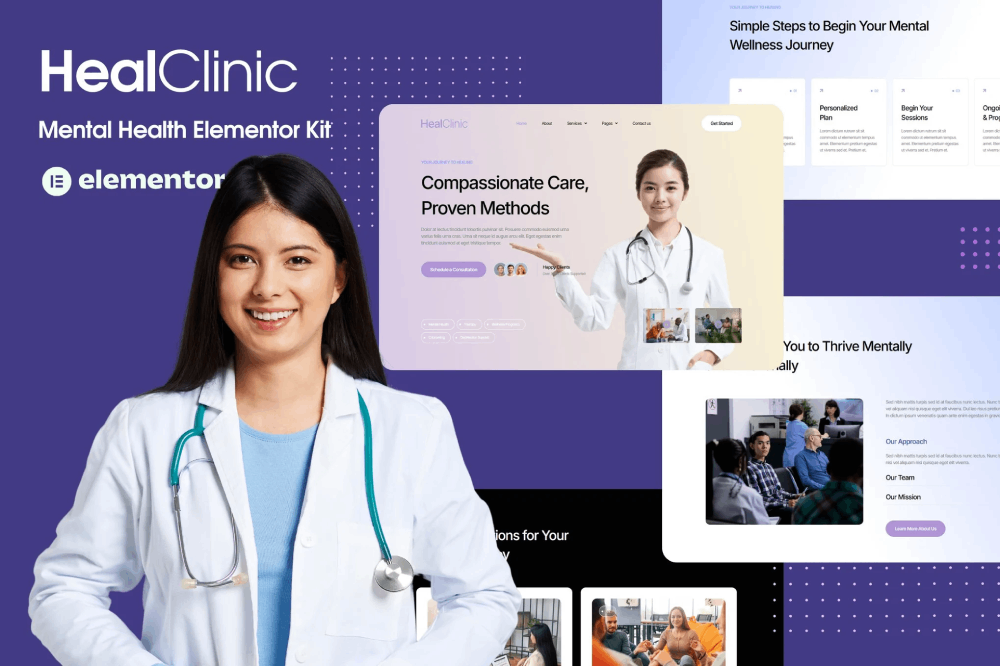 HealClinic – Health Care Center Elementor Kit Template 1 HealClinic – Health Care Center Elementor Kit Template
