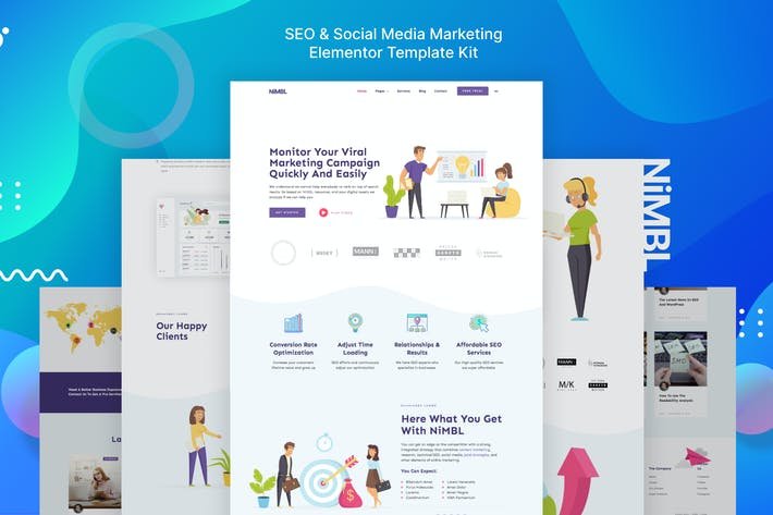 Nimbl – SEO & Social Media Marketing Template Kit 1 Nimbl – SEO & Social Media Marketing Template Kit