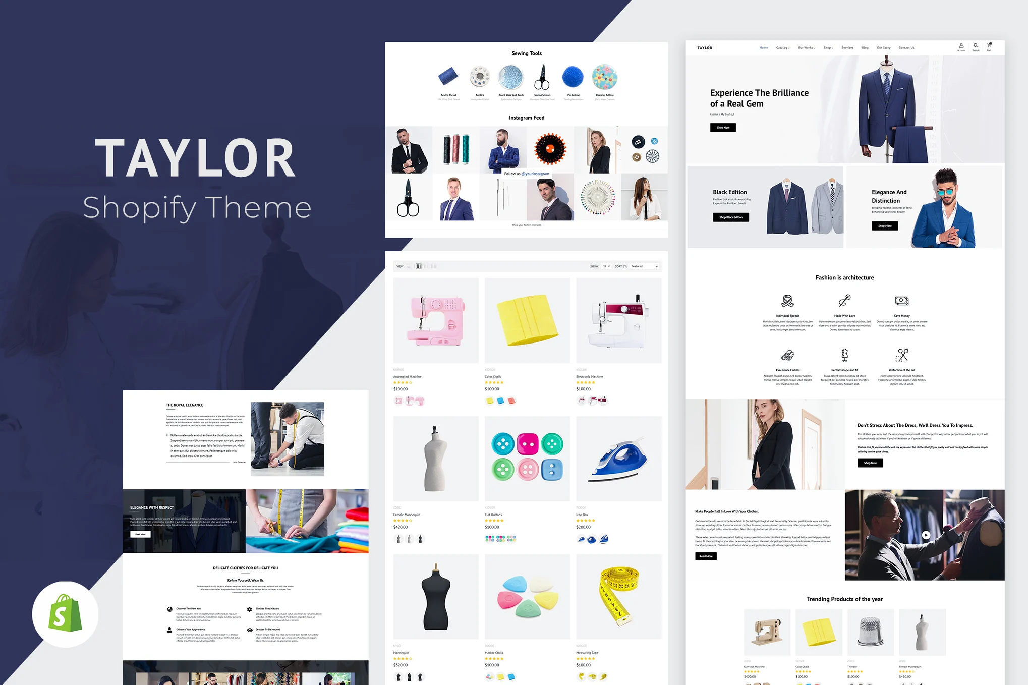 Taylor - Modern Fashion Shopify Theme 1 Taylor - Modern Fashion Shopify Theme