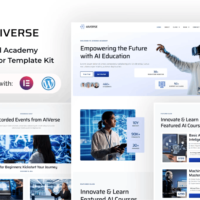 AIVerse - AI School Academy Elementor Template Kit, Elementor Template Kit, AIVerse Elementor Template Kit - Free Download