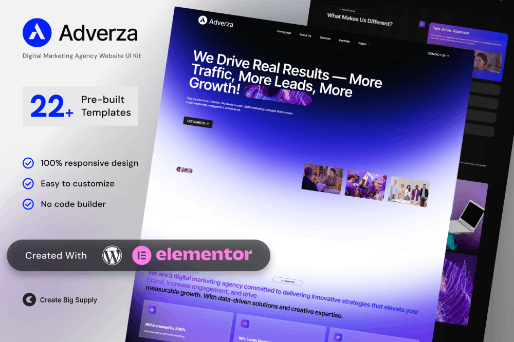Adverza-Digital Marketing Agency Elementor Template Kit 1 Adverza-Digital Marketing Agency Elementor Template Kit, Elementor Template Kit, Adverza-Digital Elementor Template Kit - Free Download