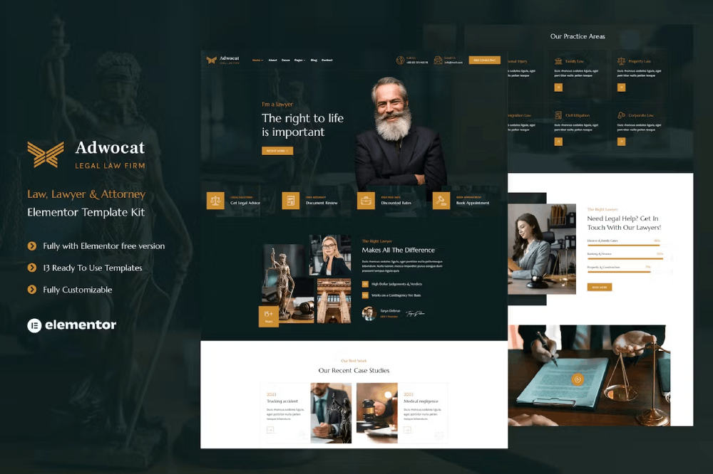 Adwocat - Law, Lawyer & Attorney Elementor Template Kit 1 Adwocat - Law, Lawyer & Attorney Elementor Template Kit, Elementor Template Kit, Adwocat Elementor Template Kit - Free Download