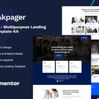 Akpager - Multipurpose Landing Page Elementor Template Kit, Elementor Template Kit, Akpager Elementor Template Kit - Free Download
