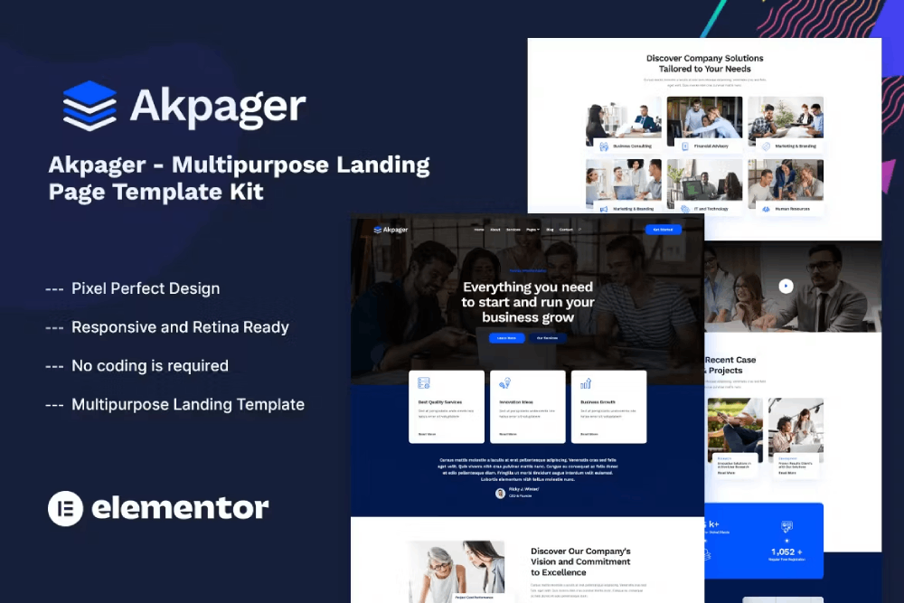 Akpager - Multipurpose Landing Page Elementor Template Kit 1 Akpager - Multipurpose Landing Page Elementor Template Kit, Elementor Template Kit, Akpager Elementor Template Kit - Free Download