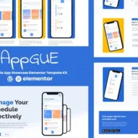 AppGUE - Mobile App Showcase Elementor Template Kit, Elementor Template Kit, AppGUE Elementor Template Kit - Free Download