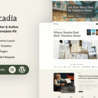 Arcadia - Book Publisher & Author Elemetor Elementor Template Kit, Elementor Template Kit, Arcadia Elementor Template Kit - Free Download