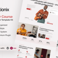 Axionix Guitar Course Elementor Template Kit, Elementor Template Kit, Axionix Elementor Template Kit - Free Download