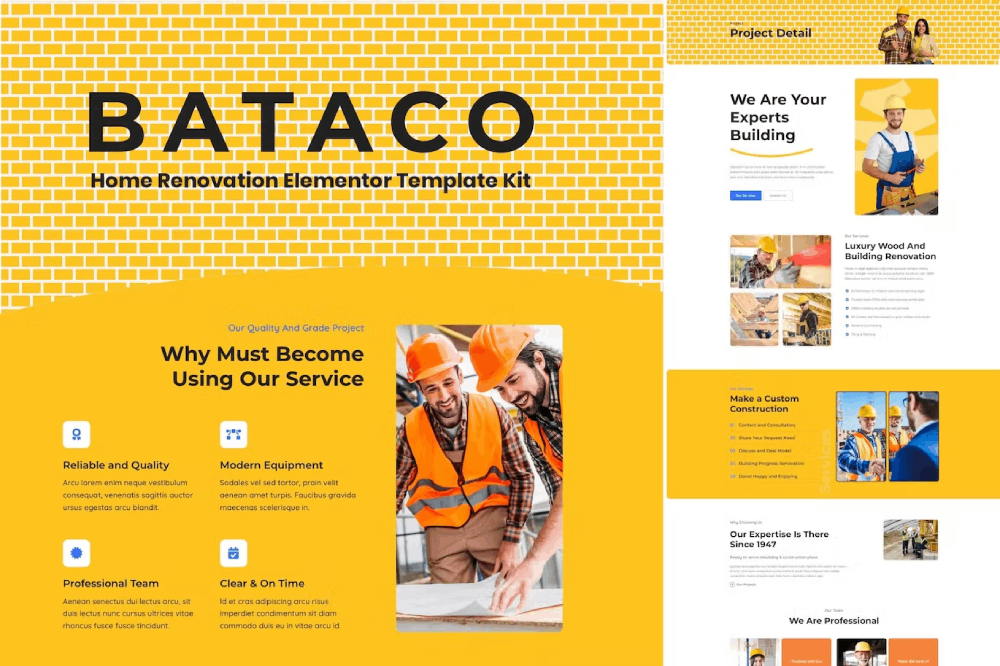 Bataco - Home Renovation and Construction Elementor Template Kit 1 Bataco - Home Renovation and Construction Elementor Template Kit, Elementor Template Kit, Bataco Elementor Template Kit - Free Download