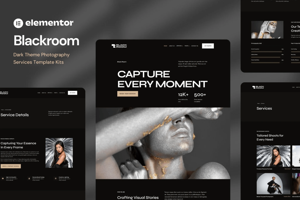 Blackroom - Dark Theme Photography Service Elementor Template Kit 1 Blackroom - Dark Theme Photography Service Elementor Template Kit, Elementor Template Kit, Blackroom Elementor Template Kit - Free Download