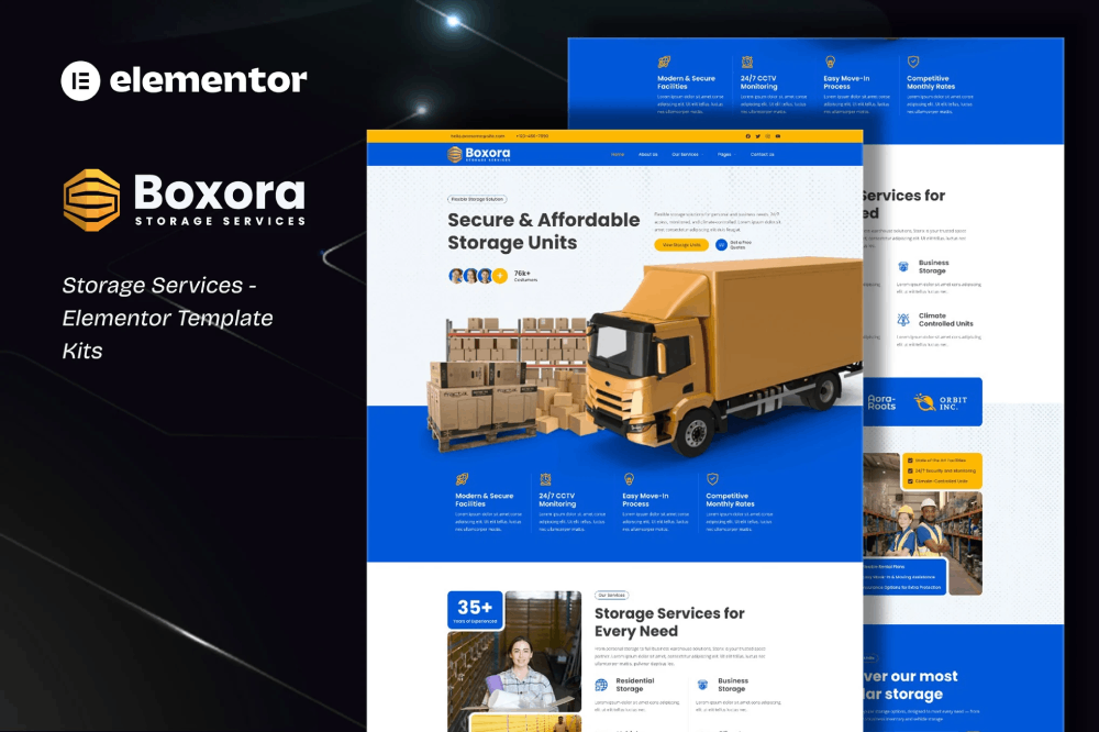 Boxora - Storage Service Elementor Template Kits 1 Boxora - Storage Service Elementor Template Kit, Elementor Template Kit, Boxora Elementor Template Kit - Free Download