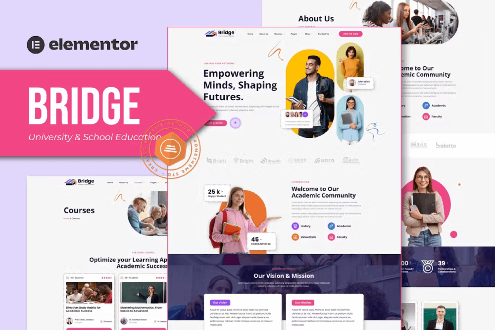 Bridge - University & School Education Elementor Template Kit 1 Bridge - University & School Education Elementor Template Kit, Elementor Template Kit, Bridge Elementor Template Kit - Free Download