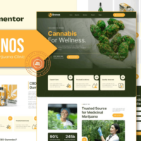 Bronos - Medical Marijuana Elementor Template Kit, Elementor Template Kit, Bronos Elementor Template Kit - Free Download