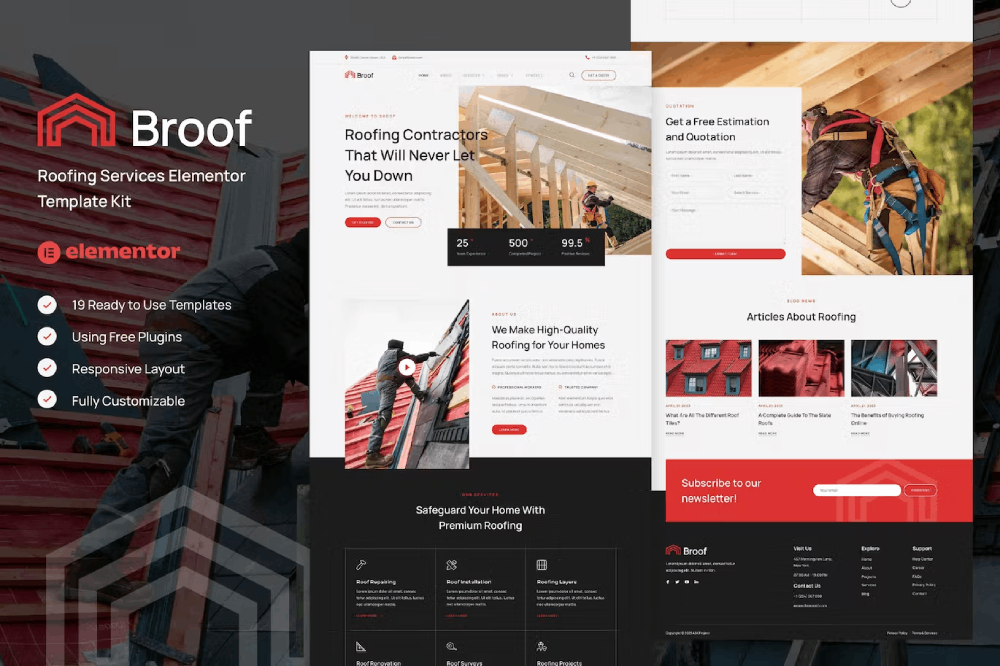 Broof - Roofing Services Elementor Template Kit 1 Broof - Roofing Services Elementor Template Kit, Elementor Template Kit, Broof Elementor Template Kit - Free Download