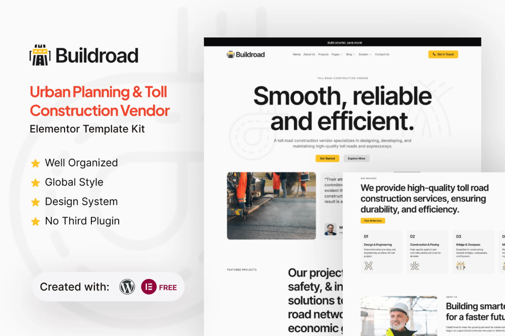Buildroad Toll Road Construction Vendor Elementor Template Kit 1 Buildroad Toll Road Construction Vendor Elementor Template Kit, Elementor Template Kit, Buildroad Elementor Template Kit - Free Download