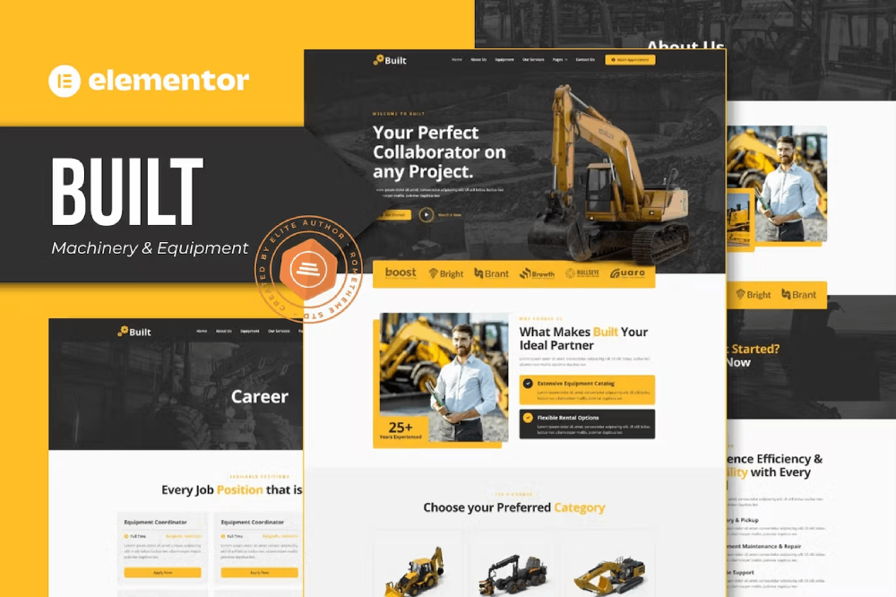 Built - Machinery & Equipment Rentals Elementor Template Kit 1 Built - Machinery & Equipment Rentals Elementor Template Kit, Elementor Template Kit, Built Elementor Template Kit - Free Download