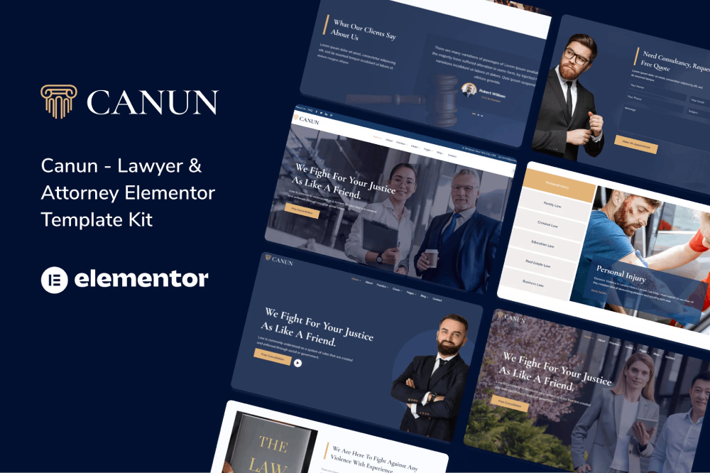 Canun – Lawyer & Attorney Elementor Template Kit 1 Canun – Lawyer & Attorney Elementor Template Kit, Elementor Template Kit, Canun Elementor Template Kit - Free Download