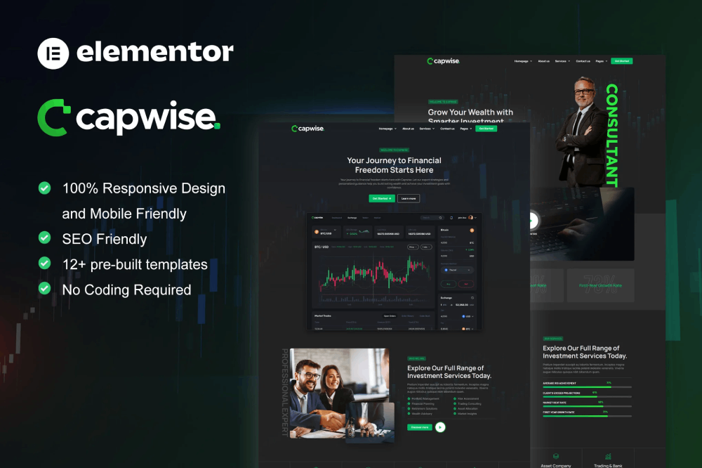 Capwise - Template kit for trading & investment company Elementor Template Kit 1 Capwise - Template kit for trading & investment company Elementor Template Kit, Elementor Template Kit, Capwise Elementor Template Kit - Free Download