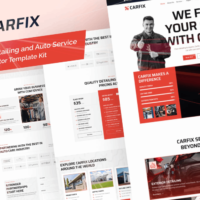 Carfix - Car Detailing and Auto Service Elementor Template Kit, Elementor Template Kit, Carfix Elementor Template Kit - Free Download