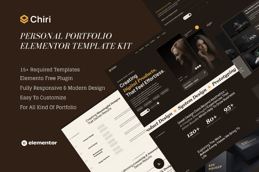 Chiri - Personal Portfolio Elementor Template Kit 1 Chiri - Personal Portfolio Elementor Template Kit Cover