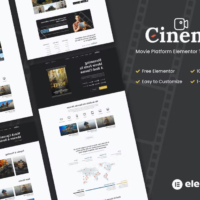 Cinemo - Movie Elementor Template Kit, Elementor Template Kit, Cinemo Elementor Template Kit - Free Download