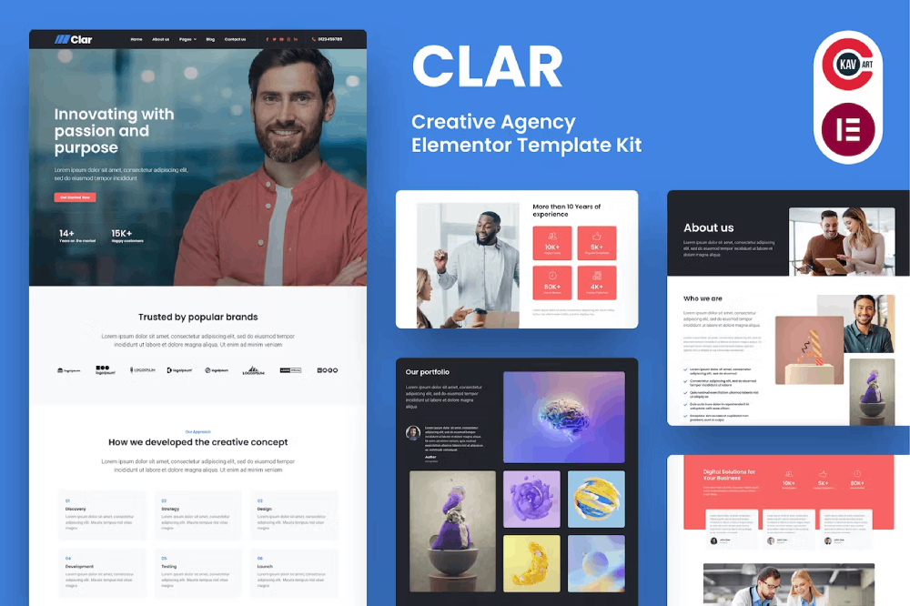 Clar - Digital Agency Elementor Template Kit 1 Clar - Digital Agency Elementor Template Kit, Elementor Template Kit, Clar Elementor Template Kit - Free Download
