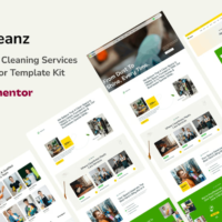 Cleniz - Cleaning Services Elementor Template Kit, Elementor Template Kit, Cleniz Elementor Template Kit - Free Download