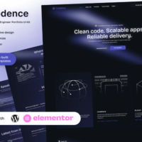 Codence - Developer Software engineer Portfolio Elementor Template Kit, Elementor Template Kit, Codence Elementor Template Kit - Free Download