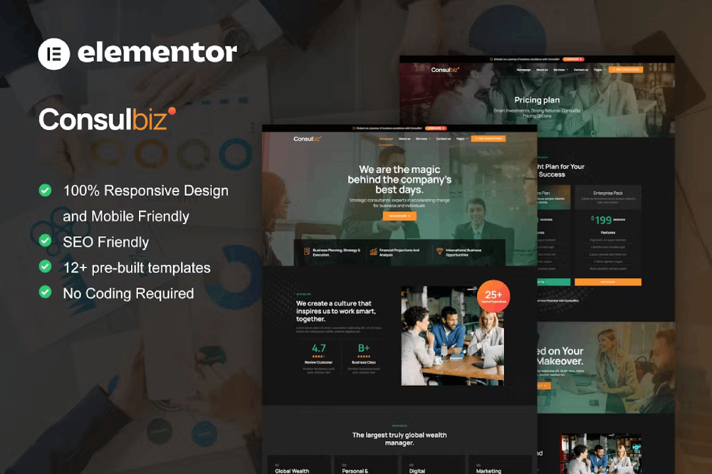 ConsulBiz - Template kit for Business Consulting Elementor Template Kit 1 ConsulBiz - Template kit for Business Consulting Elementor Template Kit, Elementor Template Kit, ConsulBiz Elementor Template Kit - Free Download