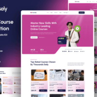 Coursely - Online Course & Education Elementor Template Kit Cover