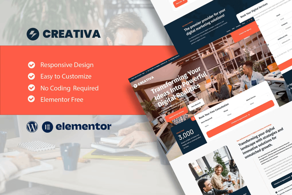 Creativa - Digital Agency Elementor Kit Elementor Template Kit 1 Creativa - Digital Agency Elementor Template Kit, Elementor Template Kit, Creativa Elementor Template Kit - Free Download