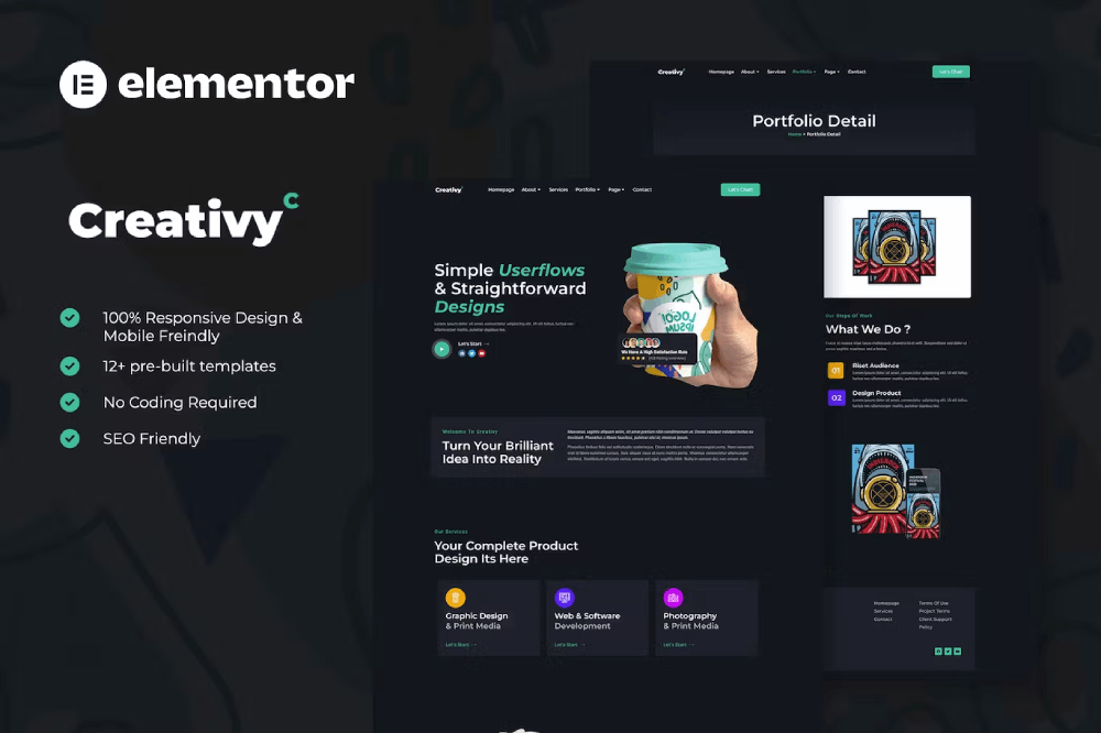 Creativy - Creative Agency & Portfolio Elementor Template Kit 1 Creativy - Creative Agency & Portfolio Elementor Template Kit, Elementor Template Kit, Creativy Elementor Template Kit - Free Download