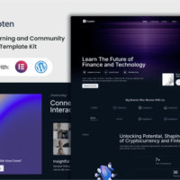 Crypten Crypto Learning and Community Elementor Template Kit Cover