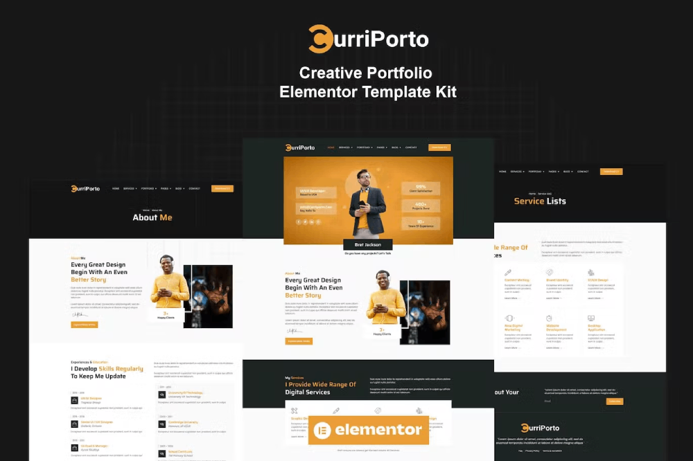 Curriporto - Creative Portfolio Elementor Template Kit 1 Curriporto - Creative Portfolio Elementor Template Kit, Elementor Template Kit, Curriporto Elementor Template Kit - Free Download
