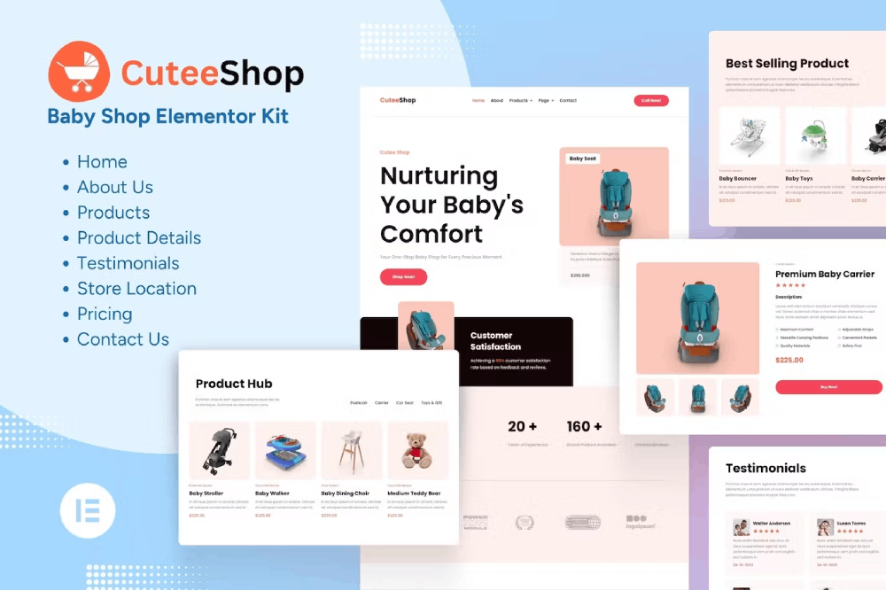 Cutee Shop - Baby Shop Elementor Template Kit 1 Cutee Shop - Baby Shop Elementor Template Kit, Elementor Template Kit, Cutee Shop Elementor Template Kit - Free Download