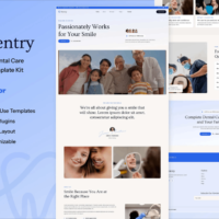 Dentry - Dentist & Dental Care Elementor Template Kit, Elementor Template Kit, Dentry Elementor Template Kit - Free Download