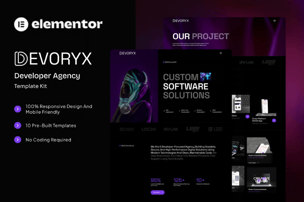 Devoryx Elementor Template Kit 1 Devoryx Elementor Template Kit Cover