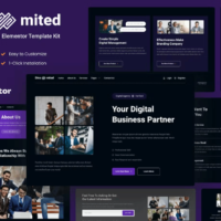 Dinamited - Digital Agency Elementor Template Kit, Elementor Template Kit, Dinamited Elementor Template Kit - Free Download