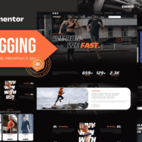 Djogging - Running Club, Marathon & Sport Elementor Template Kit, Elementor Template Kit, Djogging Elementor Template Kit - Free Download